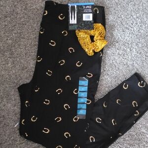 Black and Gold Leggings